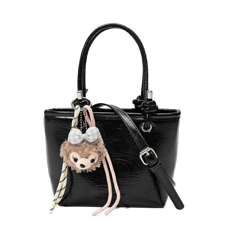 A trendy and versatile shiny soft leather hand-held bucket bag for women, a new style of fashionable and casual commuting single-shoulder crossbody bag for 2025 Item Picture