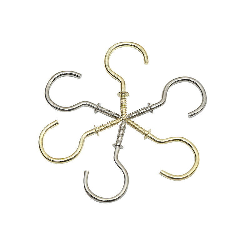 Stainless steel galvanized question mark cup hook 304 open sheepeye nail question mark hook lifting ring sheepeye lamp hook Item Picture
