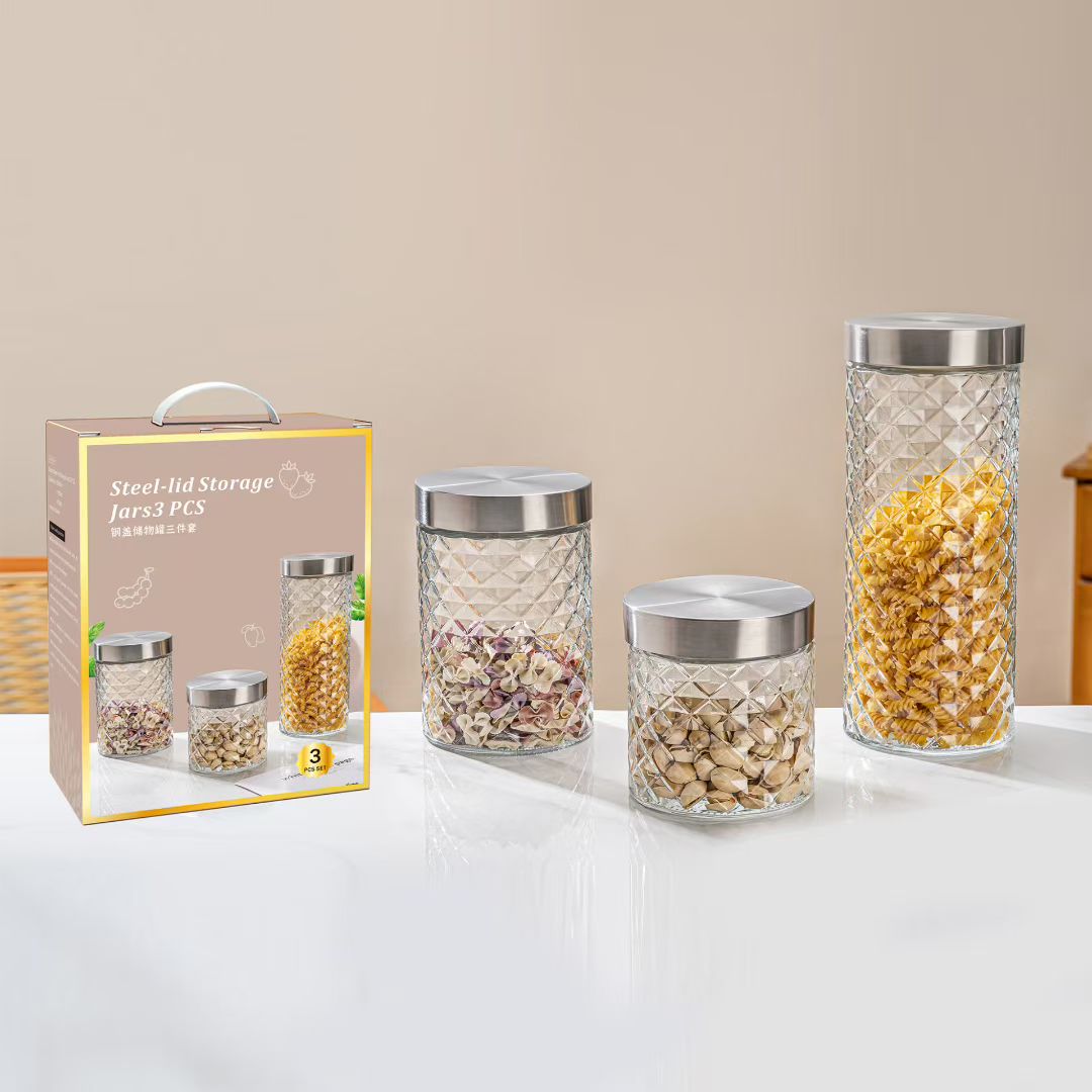 Multi-functional sealed cans, food cans, storage cans, glass bottles for grains and cereals, and storage cans set details Picture