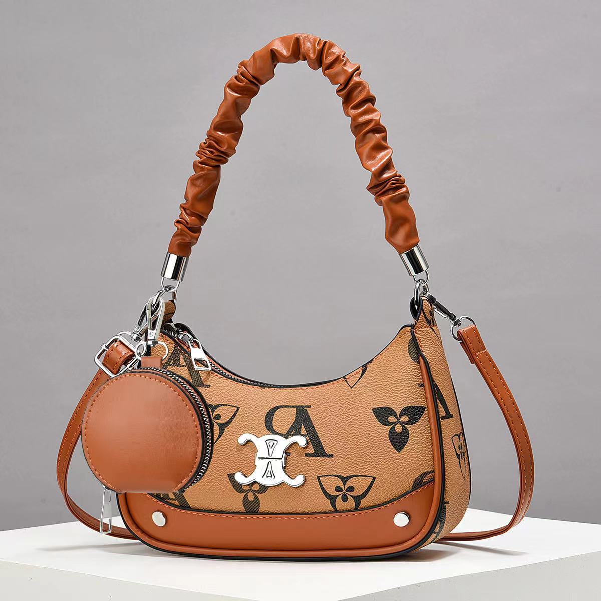 New patchwork mother-and-child bag with high appearance level, cross-border versatile single-shoulder bag, large capacity and trendy crossbody bag Specification drawing