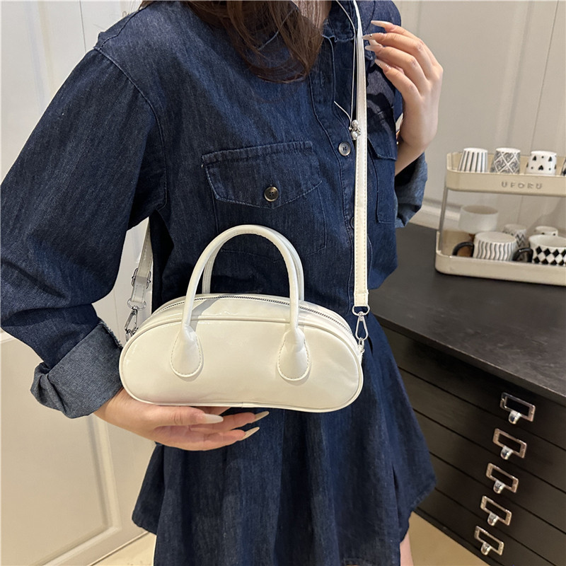 Summer high-end handbag for women 2025 Korean version Pu casual soft surface elegant single-shoulder crossbody Boston bag Specification drawing