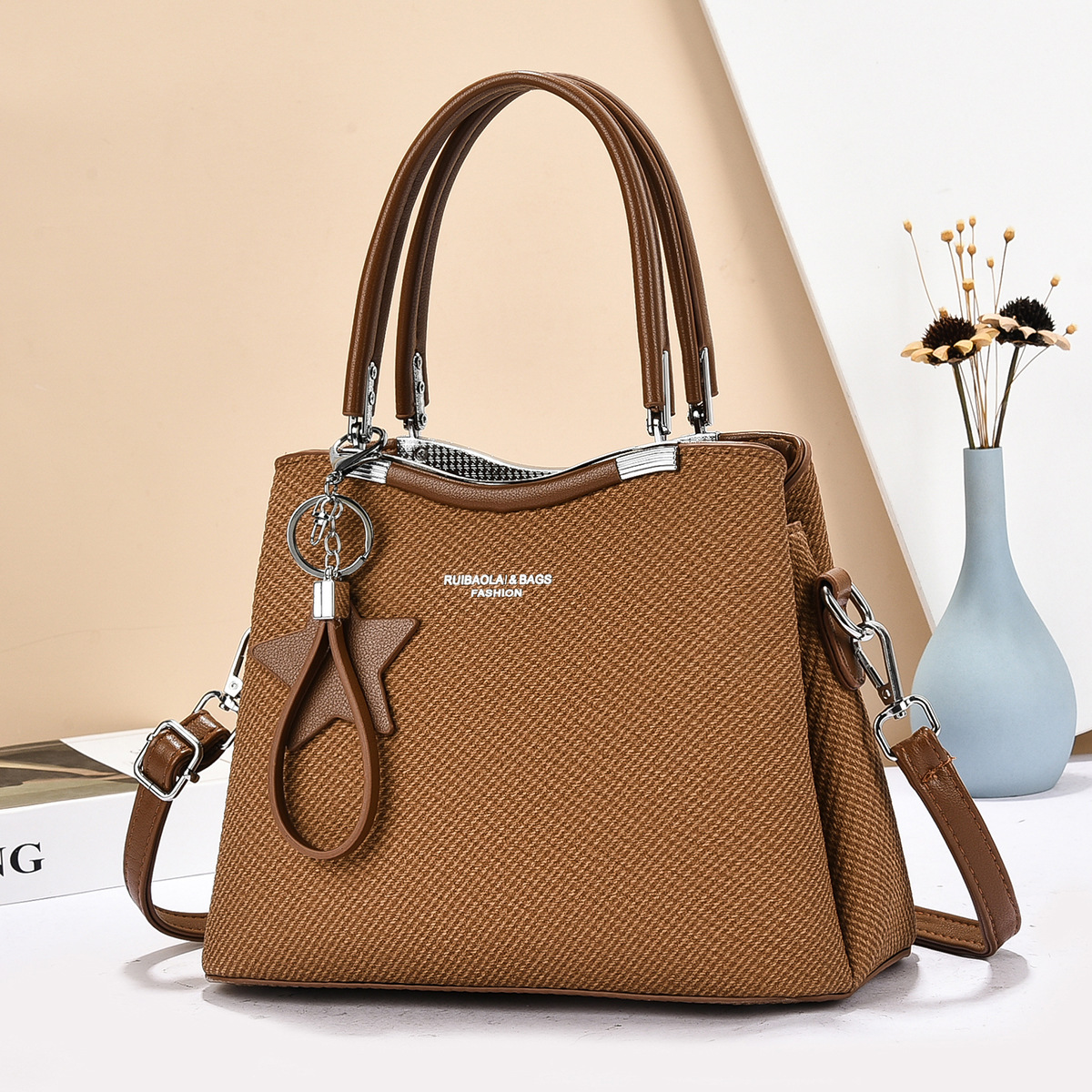 High-end crossbody handbag for women 2025 new summer soft leather, versatile and high-quality single-shoulder bag Specification drawing