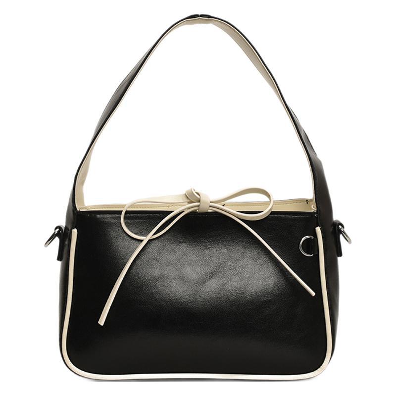 2025 New Korean-style simple bow handbag, a fashionable and versatile single-shoulder underarm bag for casual crossbody women Item Picture