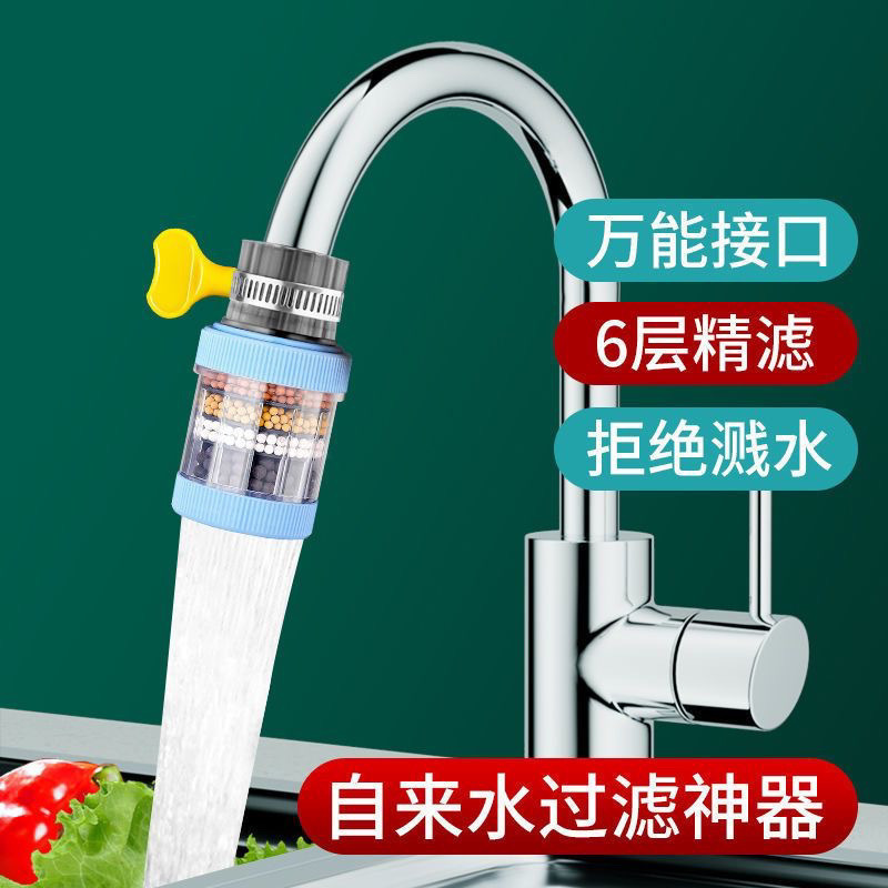 Wholesale of detachable and washable interface faucet filter core type water purifier filter tip anti-splash shower head for kitchen Specification drawing