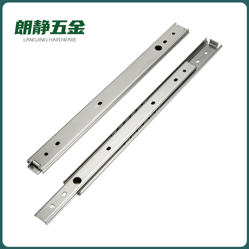 Replace the IDA71 light-load type 27-wide two-section steel linear slide rail automation equipment with a pull-out two-section guide rail details Picture
