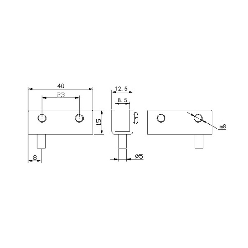 The upper and lower hinges of the glass door hinge hinge are acrylic chrome-plated hinges details Picture