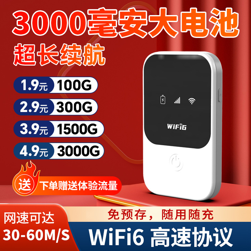 Card-free, high-data 4G portable Wi-Fi, portable mifi, outdoor live streaming, high-speed Wi-Fi on hand full figure