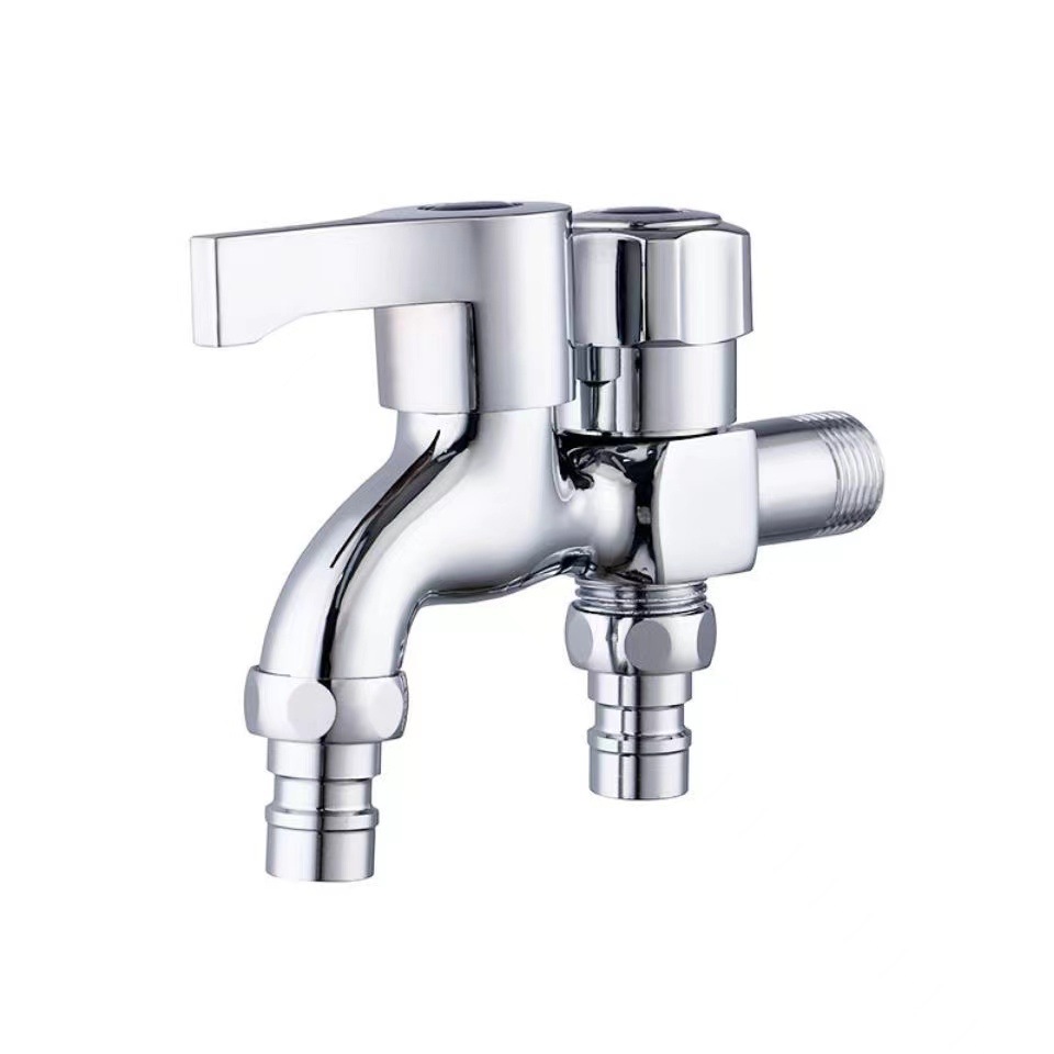 All-copper one-in-two-out dual-water faucet, multi-functional one-minute two-in-one washing machine faucet, direct supply from the manufacturer, dual on and dual control full figure