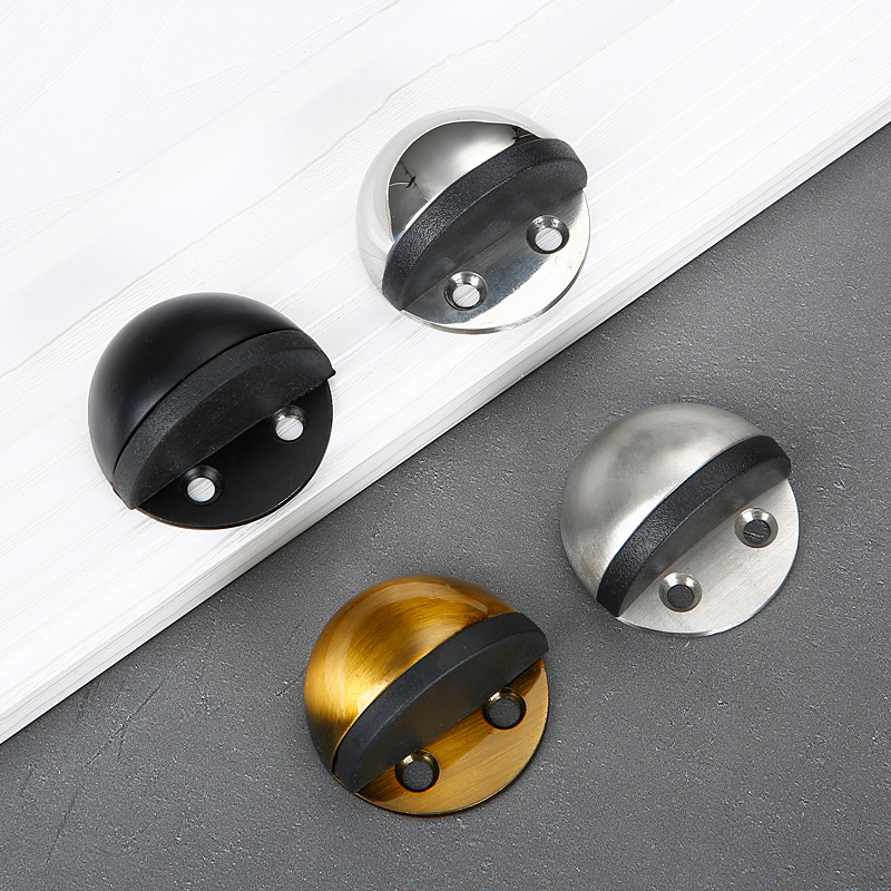 Factory direct sales of stainless steel door stops, anti-collision door stops, door stops without holes, anti-collision devices, and glass door impact door stops details Picture