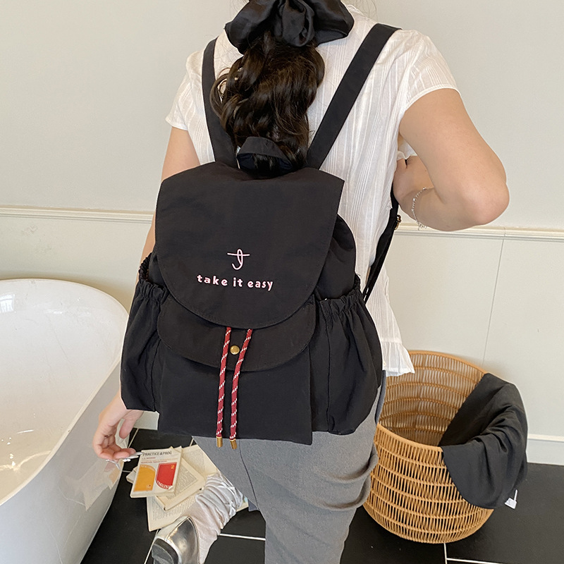 Wholesale of cross-border Oxford cloth backpacks for women, large capacity backpacks, casual college style schoolbags, and commuting and travel backpacks details Picture