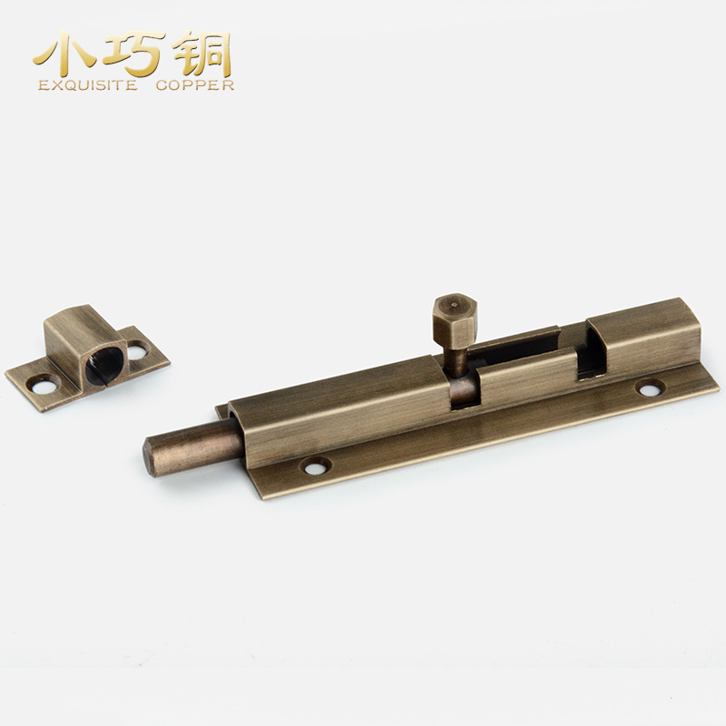 Chinese-style antique pure copper latch, wooden door latch, exposed door and window, all-copper door latch, door bolt, antique copper Application Scenario