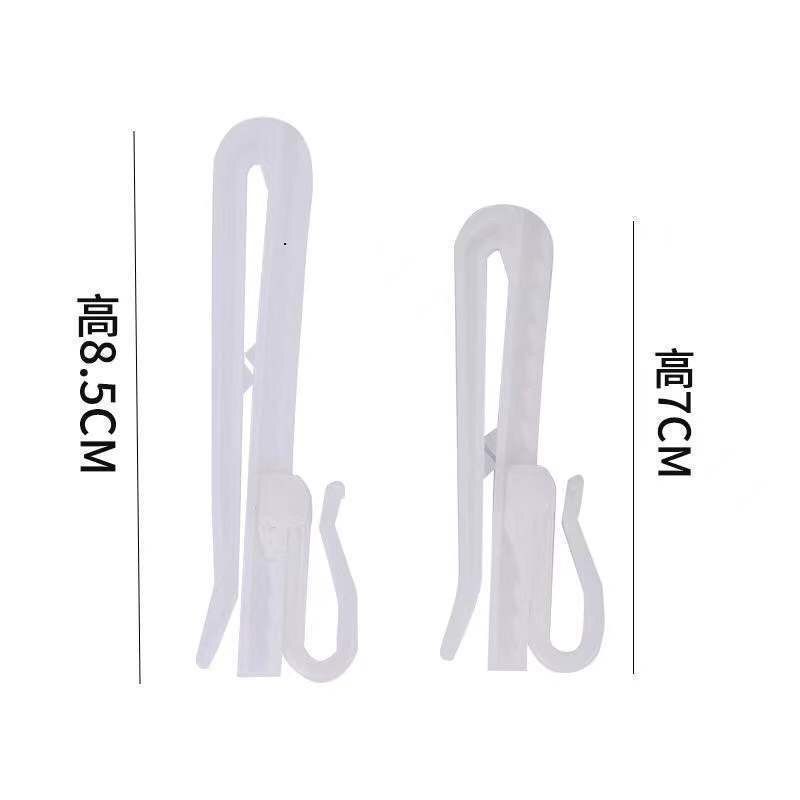Thickened Korean pleated hook, Korean pleated height adjustment, simple telescopic plastic hook, single hook, Korean style Item Picture