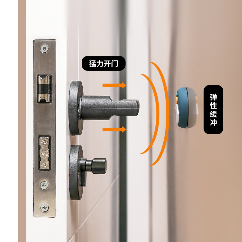 Door handle anti-collision pad, door sticker, home door back silicone, bedside refrigerator, door handle lock anti-collision magic tool, cartoon wall sticker Specification drawing