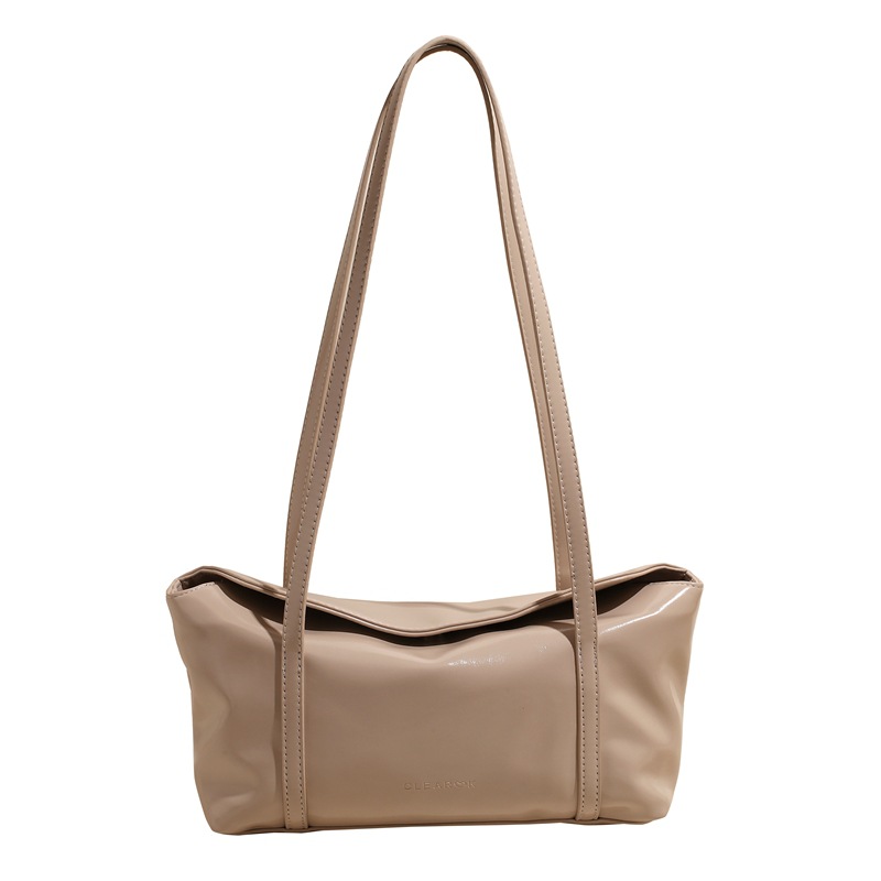 A simple and niche design, oil-wax leather French single-shoulder underarm bag for women 2025, a new large-capacity, versatile commuter bag Item Picture