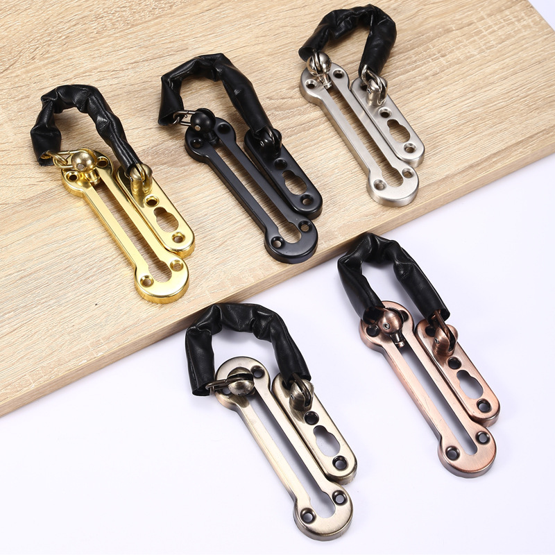 Thickened high-end stainless steel anti-theft chain door bolt, door chain latch, hotel and guesthouse room safety chain door latch full figure