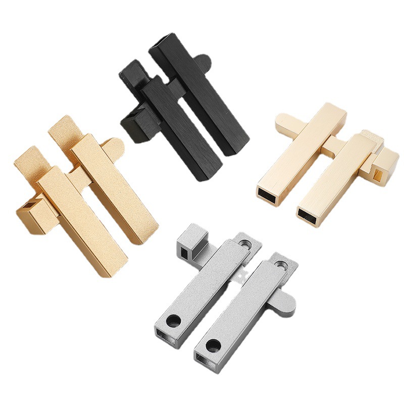 Thickened aluminum alloy exposed latch door bolt, indoor door lock without drilling, bathroom sliding door, wooden door snap anti-theft Item Picture
