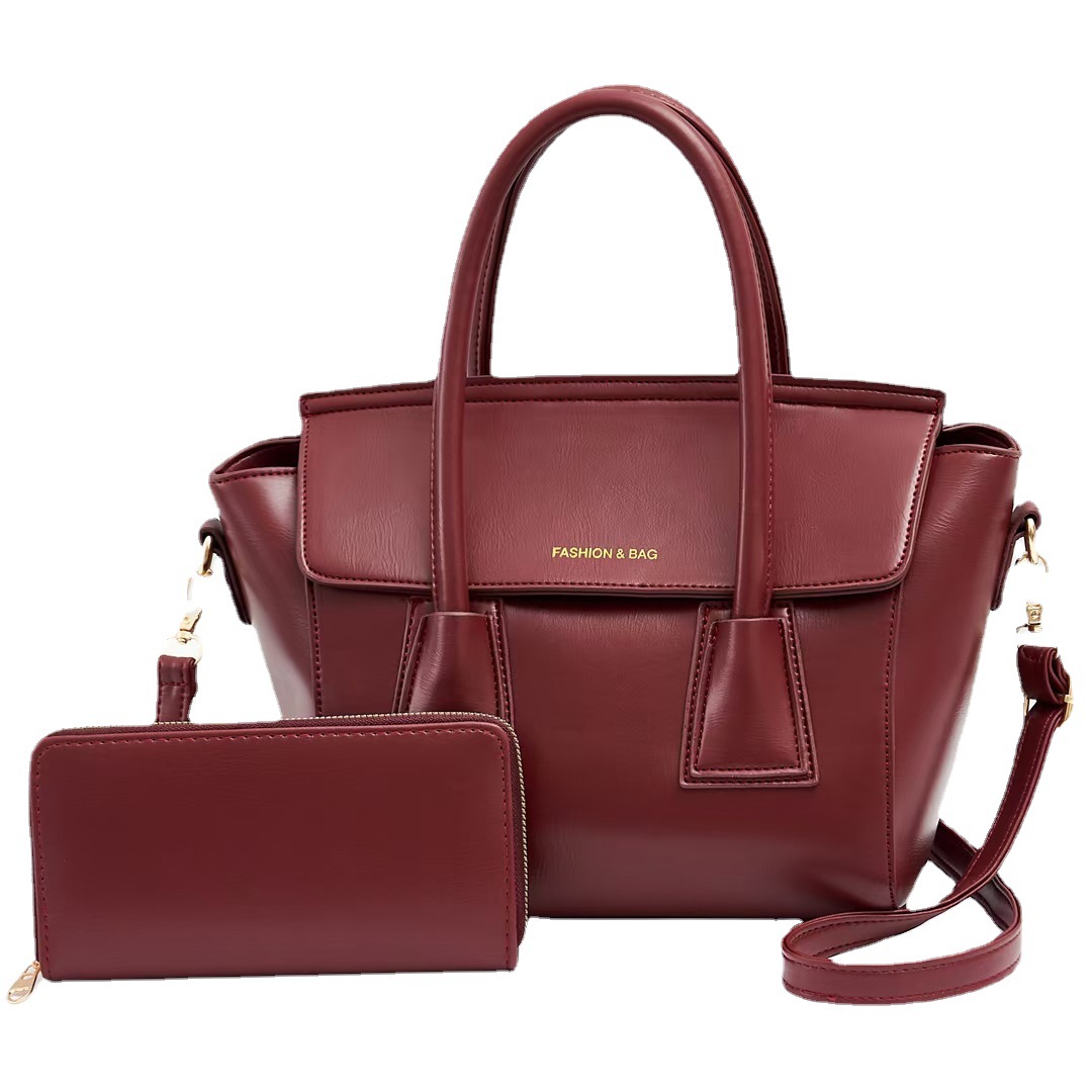 Wholesale of 2022 new two-piece sets of large capacity women's handbags for cross-border foreign trade, single-shoulder elegant and casual women's bags Item Picture