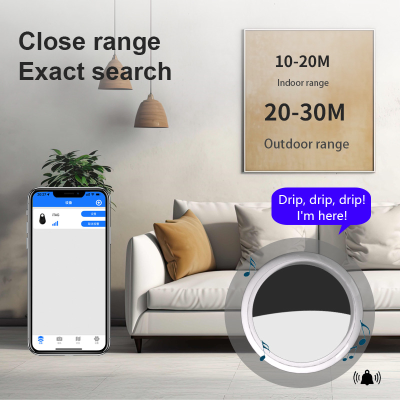 Airtag is a Bluetooth anti-loss device for children and the elderly, a car and vehicle positioning, breakpoint tracking and lost item finder, and a backpack wallet details Picture