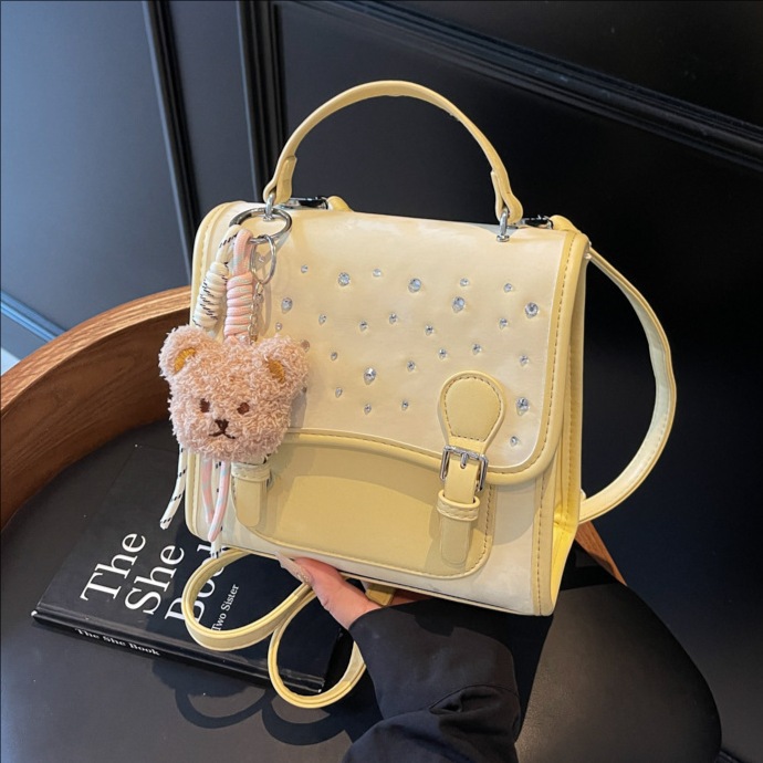2025 New style of Korean-style casual backpack for women, fashionable and versatile student schoolbag, single-shoulder crossbody bag full figure