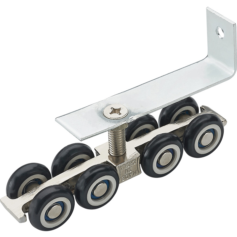 Promotional wooden door wheels, sliding doors, hanging wheels, hanging rails, sliding door hanging tracks, wheels, hardware hanging doors, 8-wheel hanging wheels Item Picture