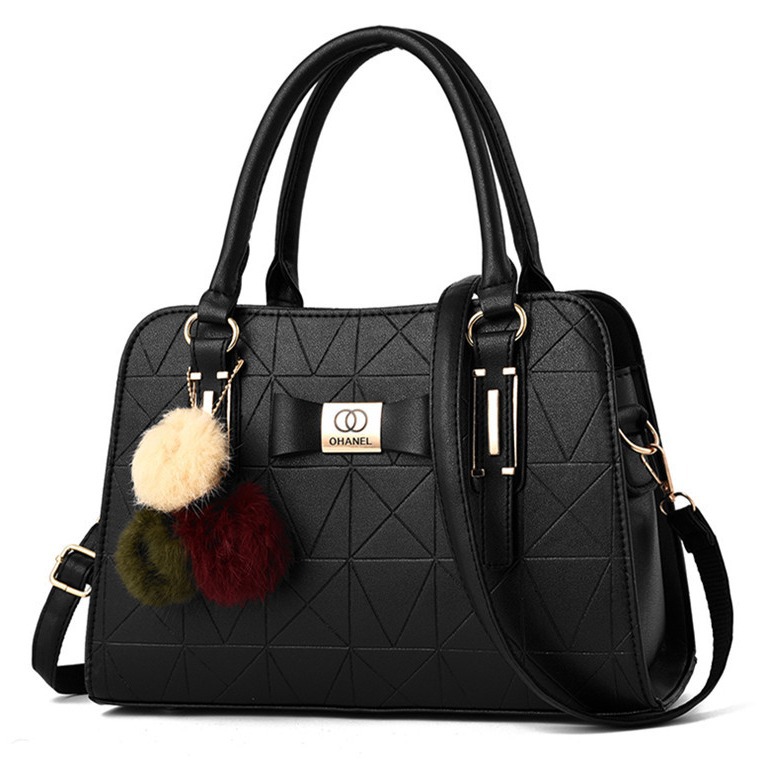 Factory wholesale PU leather handbag for women, 2024 new style, fashionable single-shoulder crossbody large-capacity bag for middle-aged women full figure