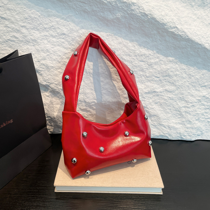 Cross-border Women's bags 2025 Spring New Collection: Niche design, simple and casual, single-shoulder, underarm bag full figure