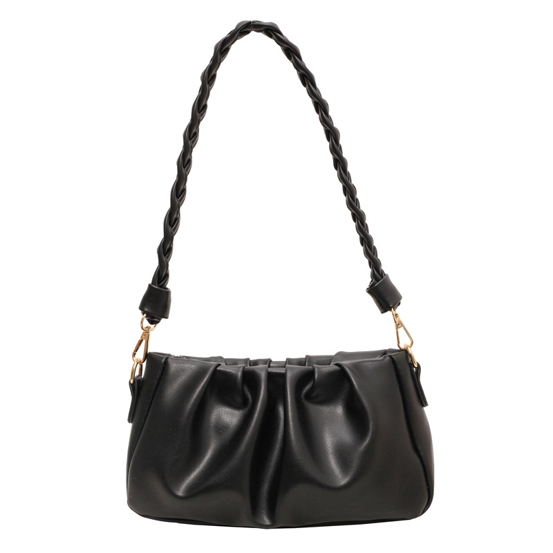 A trendy Korean style, niche design, high-end pleated underarm small square bag for women, a new 2023 stylish and versatile single-shoulder bag Item Picture
