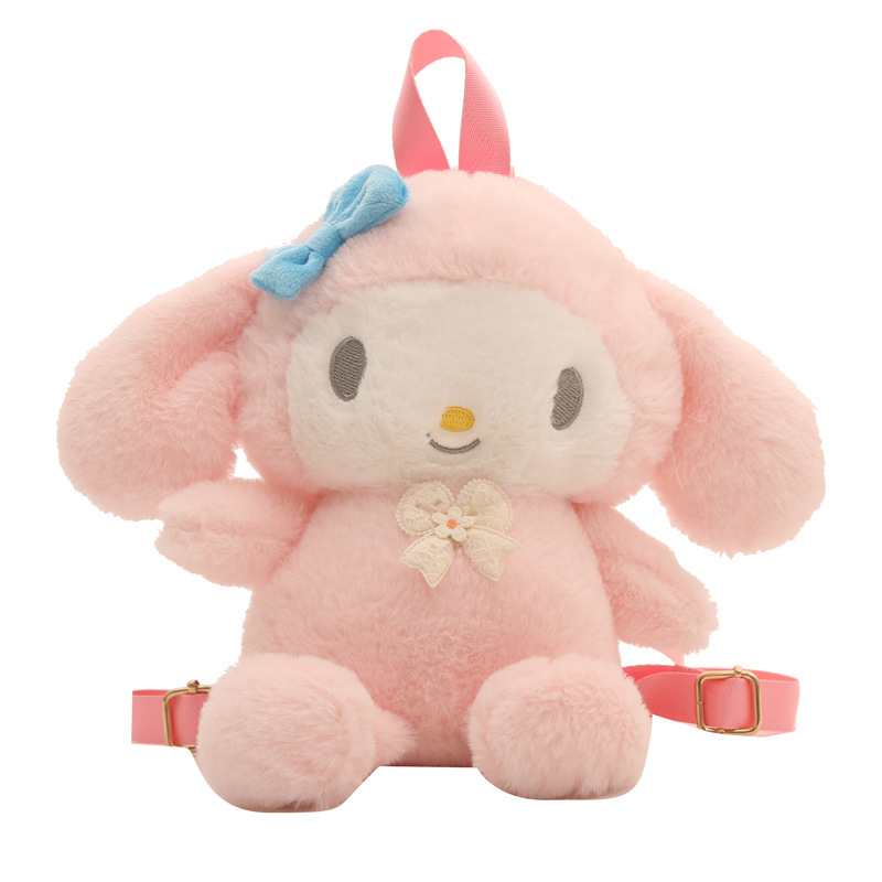 New cartoon 3D backpack 2023, cute girl Kuromi plush toy bag, coin purse gift Item Picture