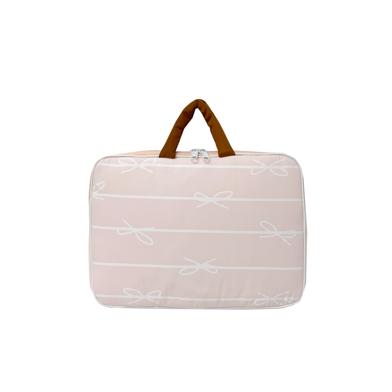 Autumn and winter large-capacity pink computer bag for work and commuting, women 2024 new style laptop handbag, canvas bag Item Picture