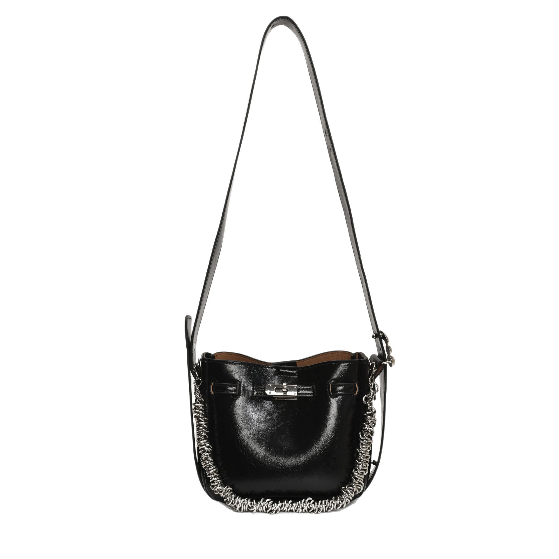 The 2025 new fashion and trendy chain hand-held bucket bag is a high-end, light luxury, ins retro single-shoulder crossbody bag for women Item Picture