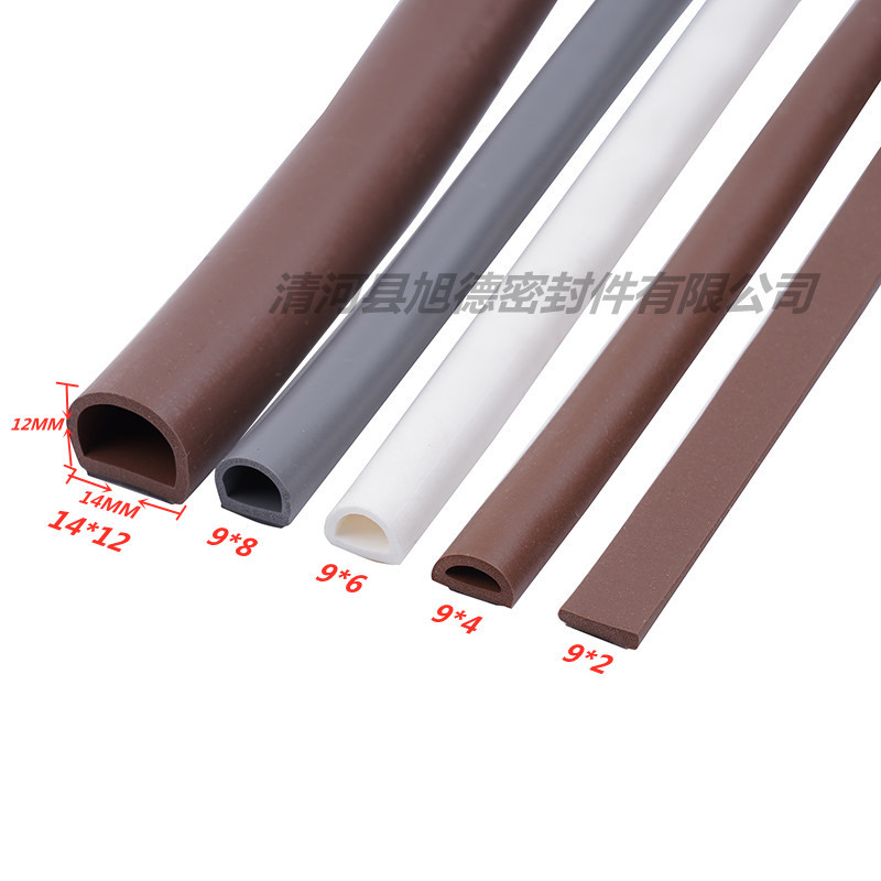 Silicone manufacturer's adhesive door and window sealing strips, self-adhesive soundproof and anti-theft door and window insulation rubber strips, windproof silicone sealing strips full figure