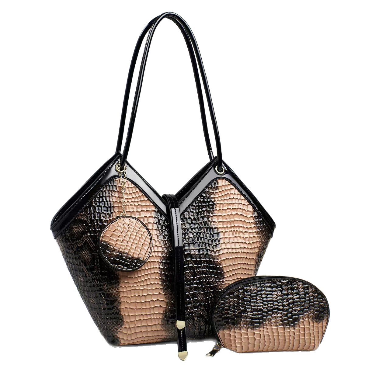 Cross-border foreign trade three-piece set: basket bag, high-end crossbody women's bag, niche light luxury single-shoulder bag, tote bag Item Picture