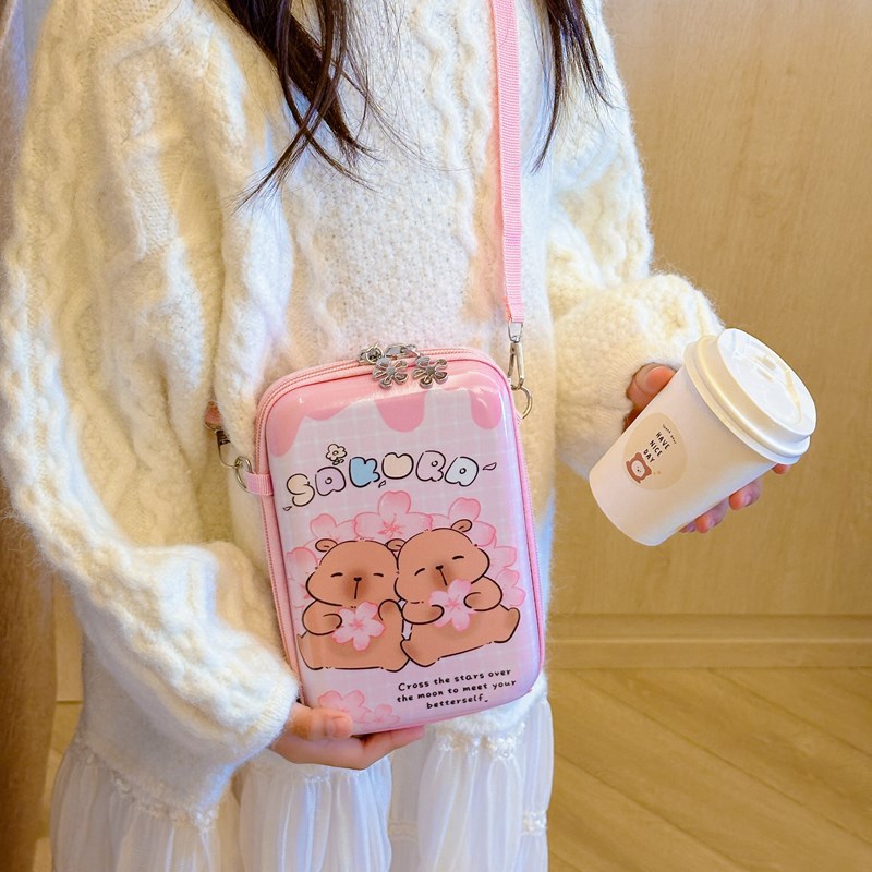 New parent-child single-shoulder bag, fashionable phone bag, fashionable shell bag, fresh and sweet cartoon children's single-shoulder crossbody bag details Picture