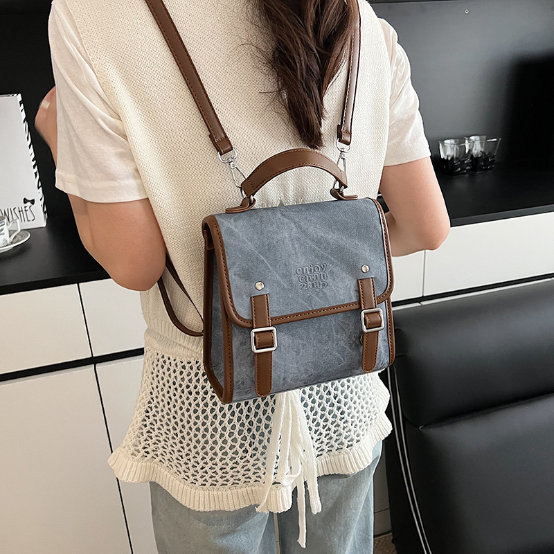 Solid color fashionable and high-end handbag, a new trendy handbag for women in 2025, simple and stylish, multi-functional backpack details Picture