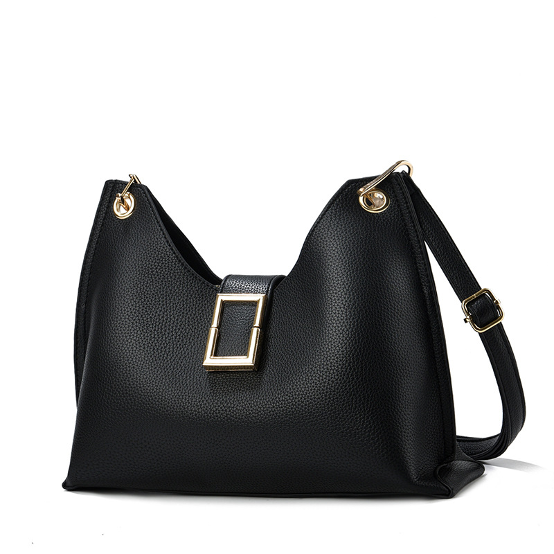 The new 2024 baguette bag for women's commuting underarm bags is a popular pu leather, soft leather buckle single-shoulder bag for women this year details Picture