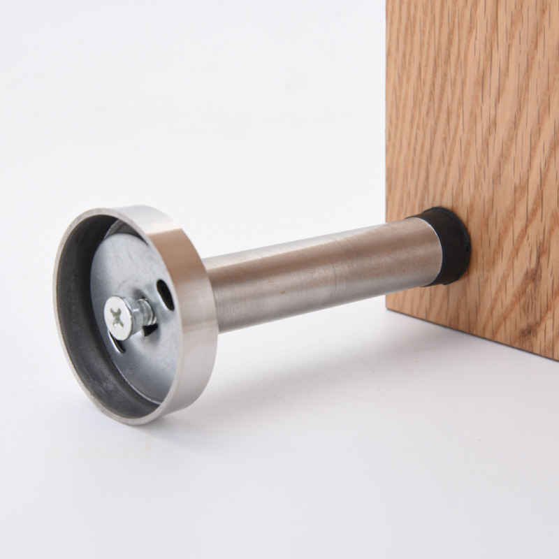 Top stainless steel rubber door stop, bathroom room door, wooden door buffer, silent door, door collision resistance, engineering door stop details Picture