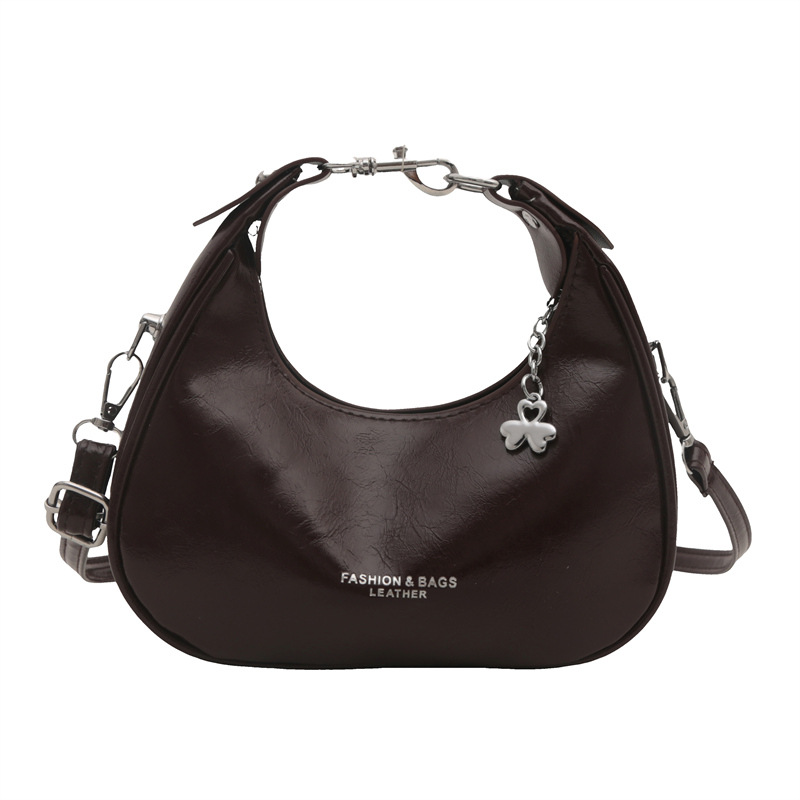 French niche design hand-held crescent bag 2024 new style trendy retro commuter fashion simple single-shoulder armpit bag Item Picture
