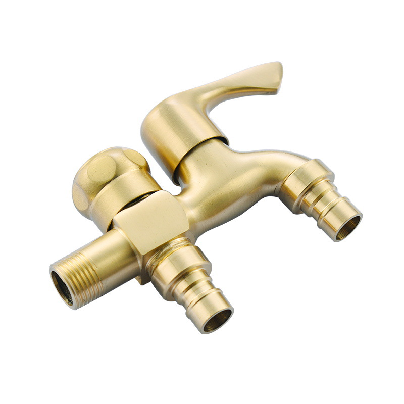 All-copper washing machine faucet, mop sink, dual-purpose extended one inlet and two outlets, thickened quick-boiling faucet manufacturer wholesale Item Picture
