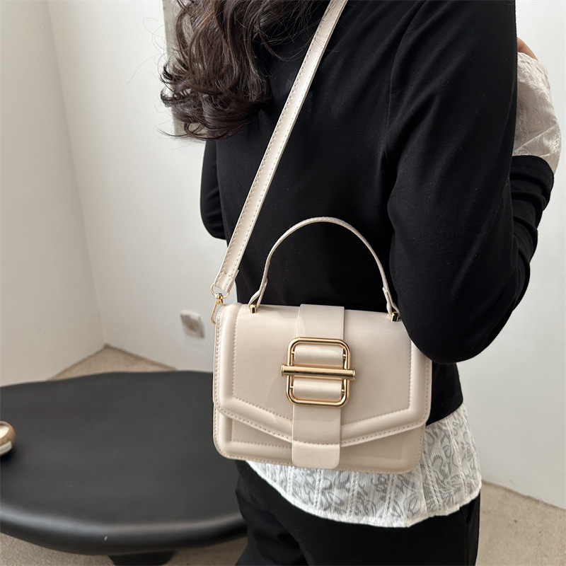 High-end texture, fashionable magnetic buckle hand-held small square bag for women, new Spring 2025 style, stylish single-shoulder bag, trendy crossbody bag details Picture