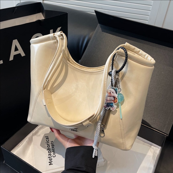 Cross-border large-capacity commuting large bag for women, 2025 new retro versatile single-shoulder tote bag, casual handbag full figure