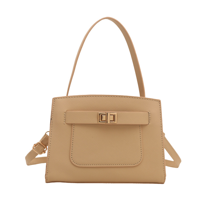 The 2025 new trendy commuter handbag with a lychee pattern, a fashionable, simple and niche single-shoulder bag and crossbody bag Item Picture