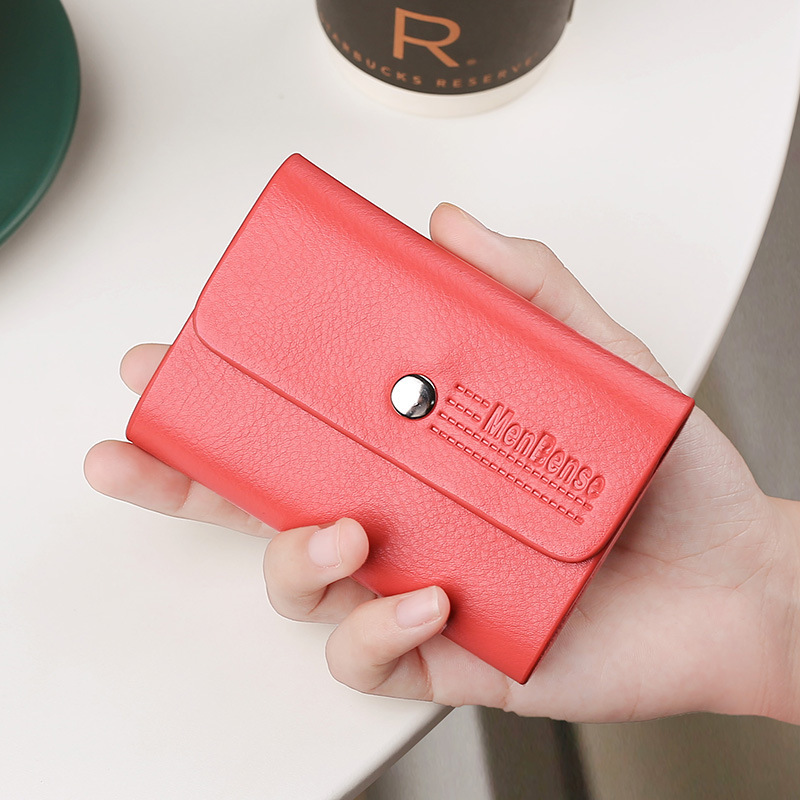 High-end anti-demagnetization card case, men's large-capacity multi-card position ultra-thin no-assembly card holder, women's small credit card case details Picture