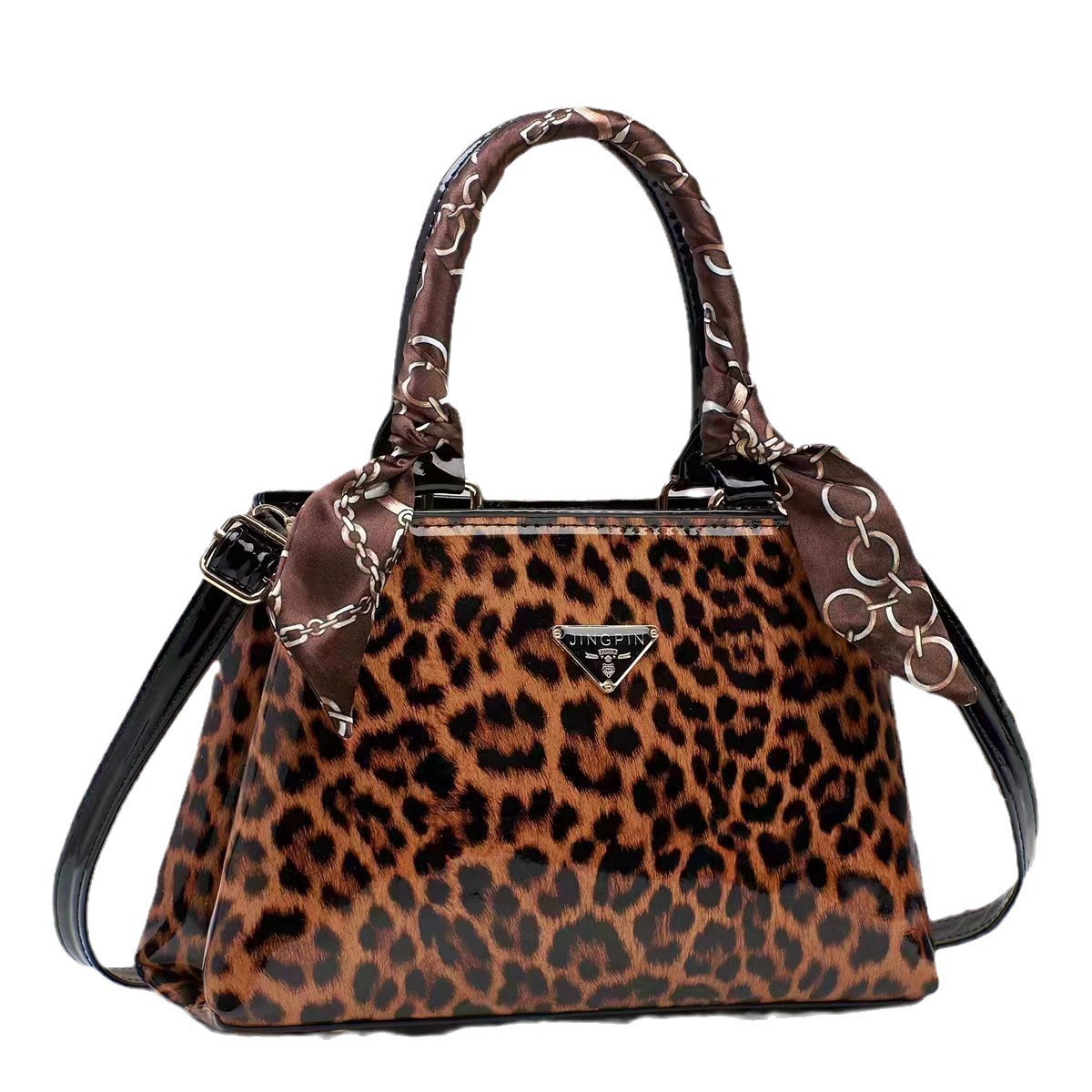 This retro leopard print handbag is a new, simple, niche and versatile single-shoulder crossbody bag with a stylish and elegant texture Item Picture