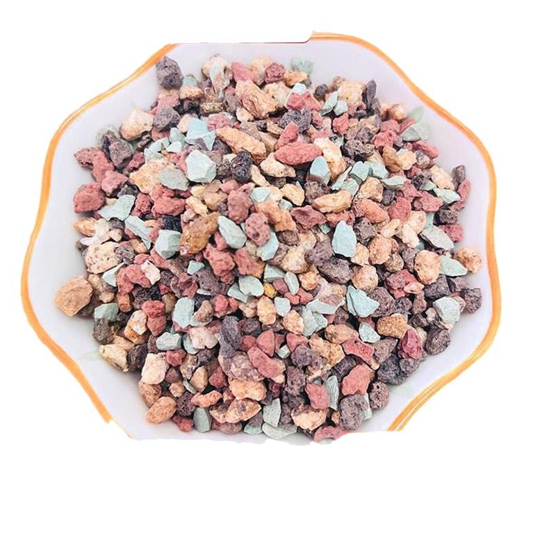 Wholesale rainbow stone particles for volcanic stone cultivation substrate, rainbow stone for succulent surface coating and soil mixing Item Picture