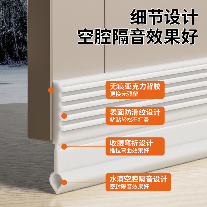 New door gap and bottom sealing strips, special door bottom gap strips for doors, windproof door stickers, door bottom gap stoppers, sound insulation strips full figure