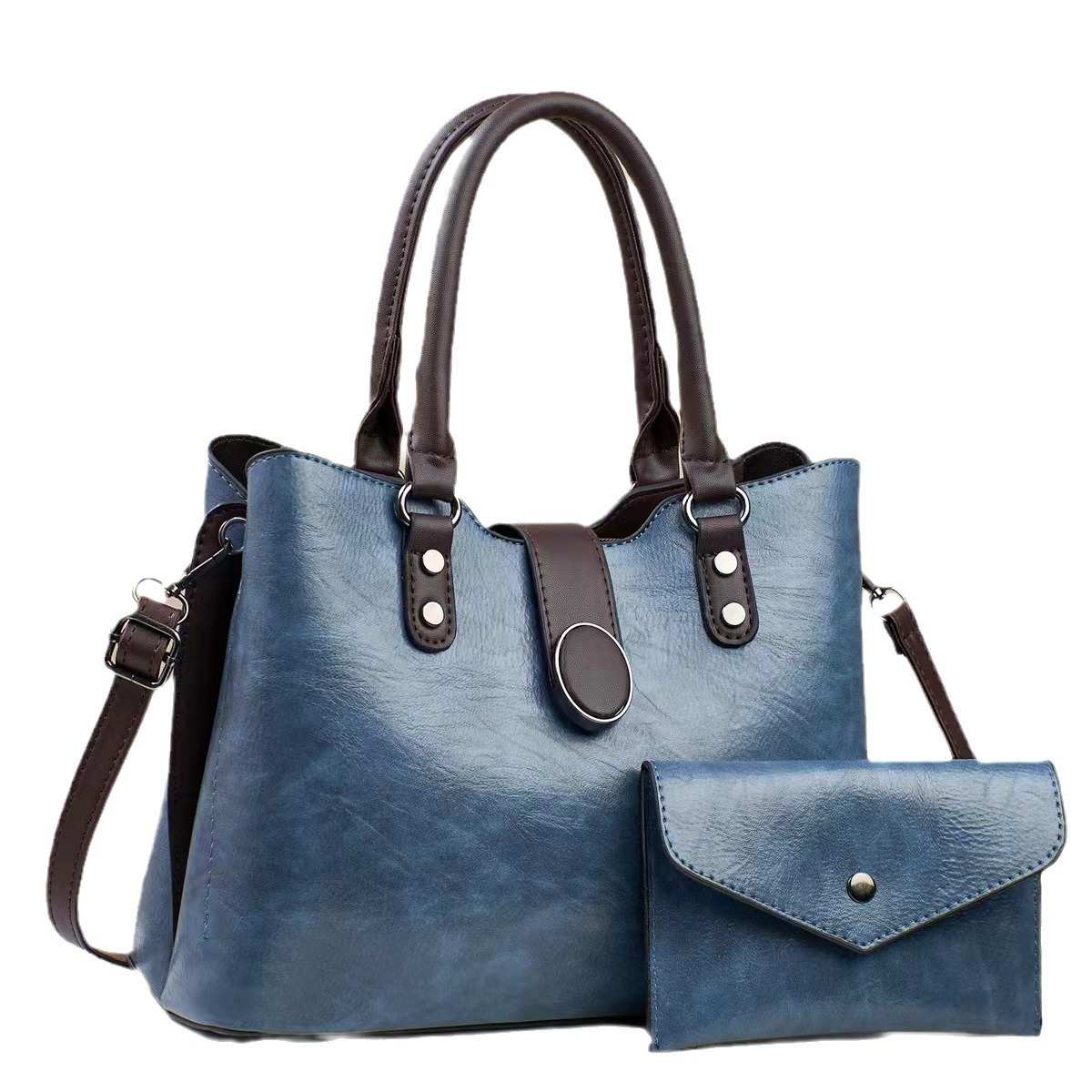 Retro handbag with Korean-style texture, single-shoulder smooth, crossbody bag for women, produced by a manufacturer for export, a new and fashionable model for women in 2024 Item Picture