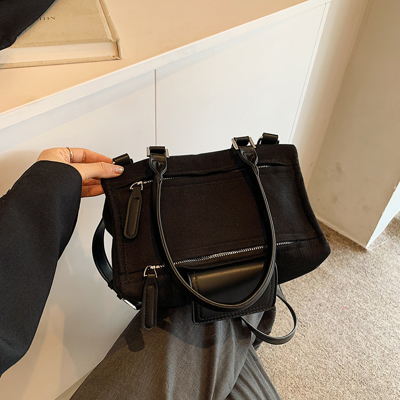 Korean style fashionable, simple and versatile Boston handbag for women's 2024 new large-capacity casual crossbody bag details Picture
