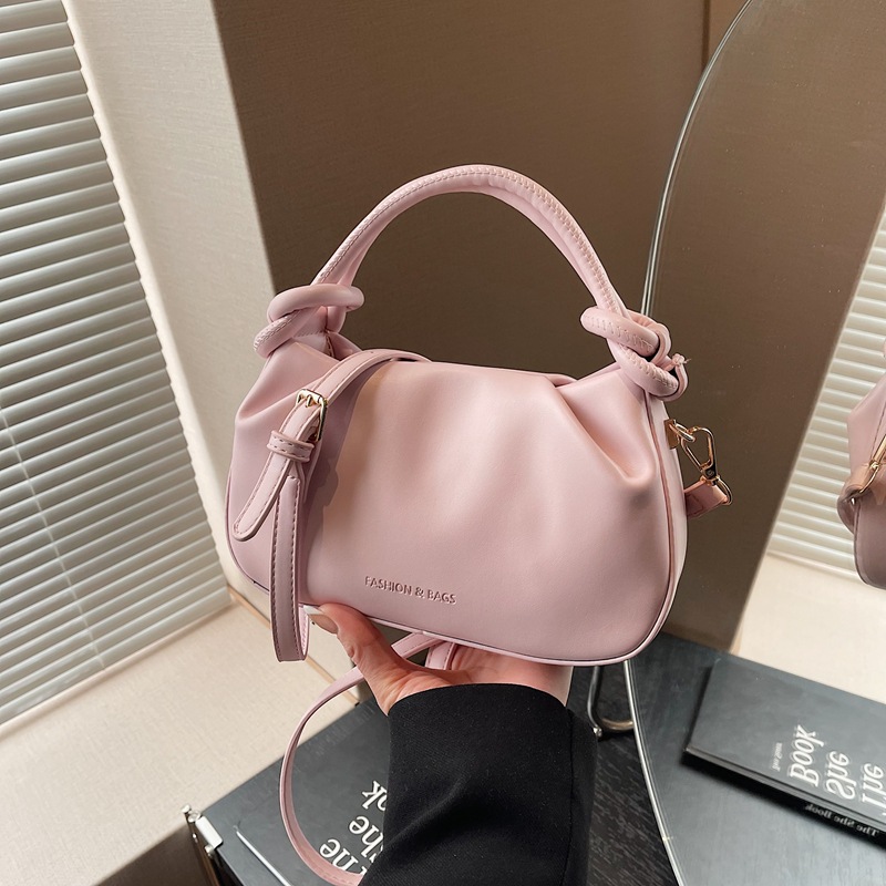The 2025 new style of simple and casual hand-held pleated bucket bag is a high-end, trendy and versatile crossbody bag details Picture