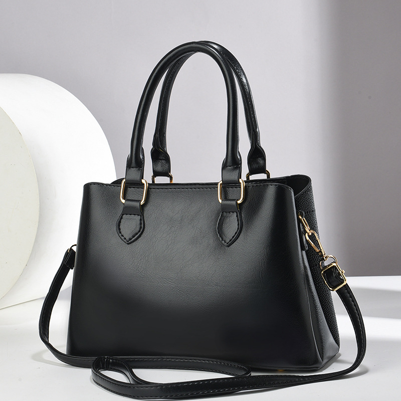 Large-capacity bags, women's bags, fashionable patchwork three-piece set, mother-and-child bag, single-shoulder crossbody bag, commuter handbag Specification drawing