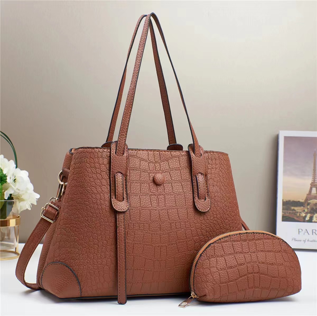 Fashionable women's single-shoulder handbag, trendy crossbody new versatile women's large bag, women's bag, Korean style details Picture